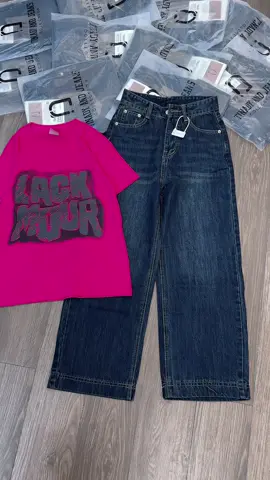 Ao thun nữ from vừa co giãn. Quần jean suông nấm 9 tấc thêu túi sau #aothun  #aothunnu  #jeans  #ngọcđàoclothing  #xuhuon 