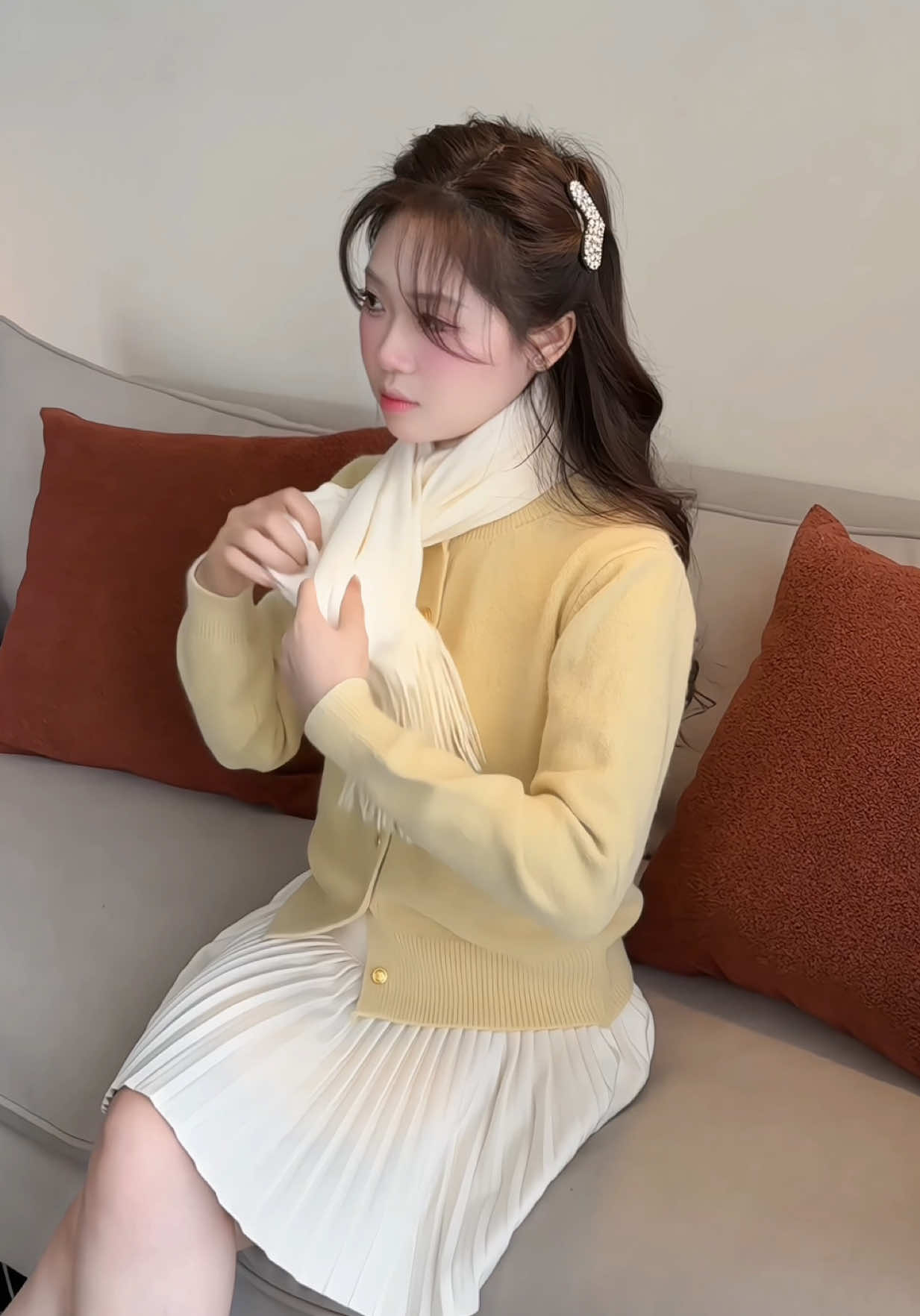 Khăn xinh ai cũng khen  #phukienqo #thoitrang #changthoitrang #fashion #reviewlamdep 