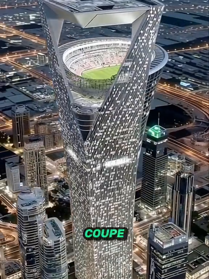 Stade de la Coupe du Monde Arabie Saoudite 2034 au 100ᵉ étage 🏟