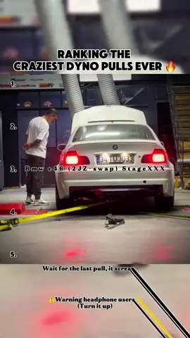 Don't miss the last one🤯 | Ranking the craziest dyno pulls ever. #dynopull #exhaustsound #2jz #carcommunity #bmw