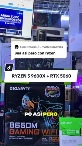 Respuesta a @mathias161204 #compuplazaperu Configuración de pc potente RYZEN 5 9600X con la gráfica RTX 5060, Pc lista para todo, para diseñar, jugar, estremear en 4K 🔥 #ryzen59600x #rtx5060 #pcgamingsetup #ofertacomputadoras 