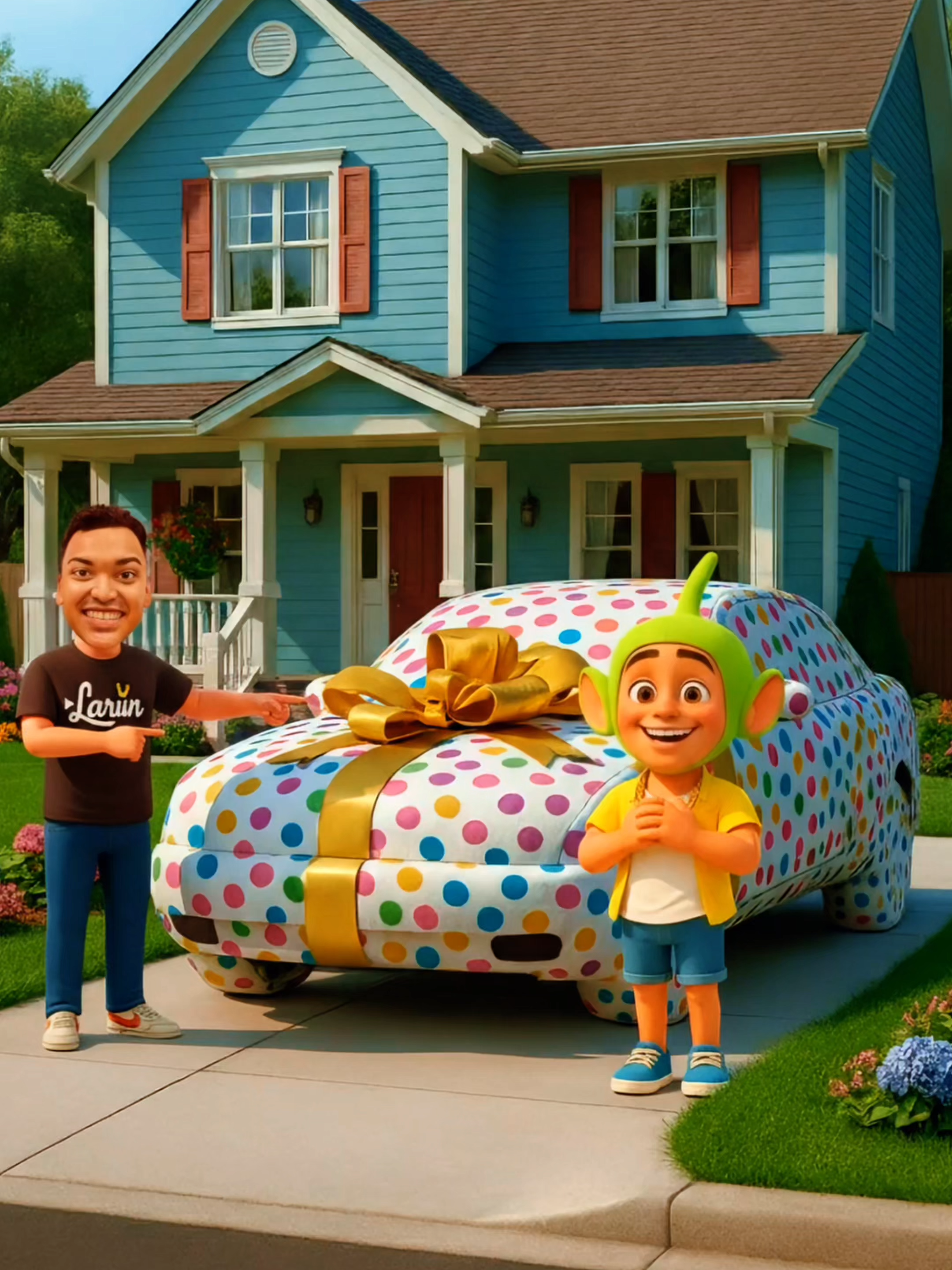 Si Larín Junior adivina… ¡se lo queda! 😱 🎁 (Larín puso a prueba a su hijo) ¡Larín Junior casi cae del acantilado! 😱 Pero mamá Lo salva justo a tiempo 💪 #Animación #juandediospantoja #VideosGraciosos #larinjunior #alfredolarin #larin #HumorLatino #kimberlyloaiza #Shorts #HistoriasCortas #Kima