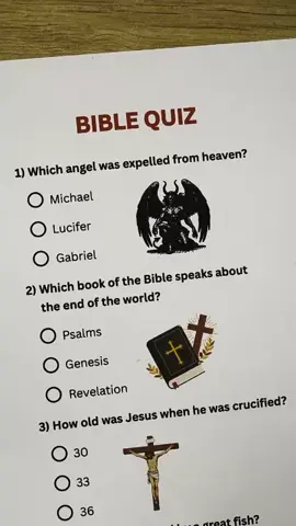 Bible Quiz - Can you get 7/7? #bible #jesus #biblequiz #quiz #trivia 