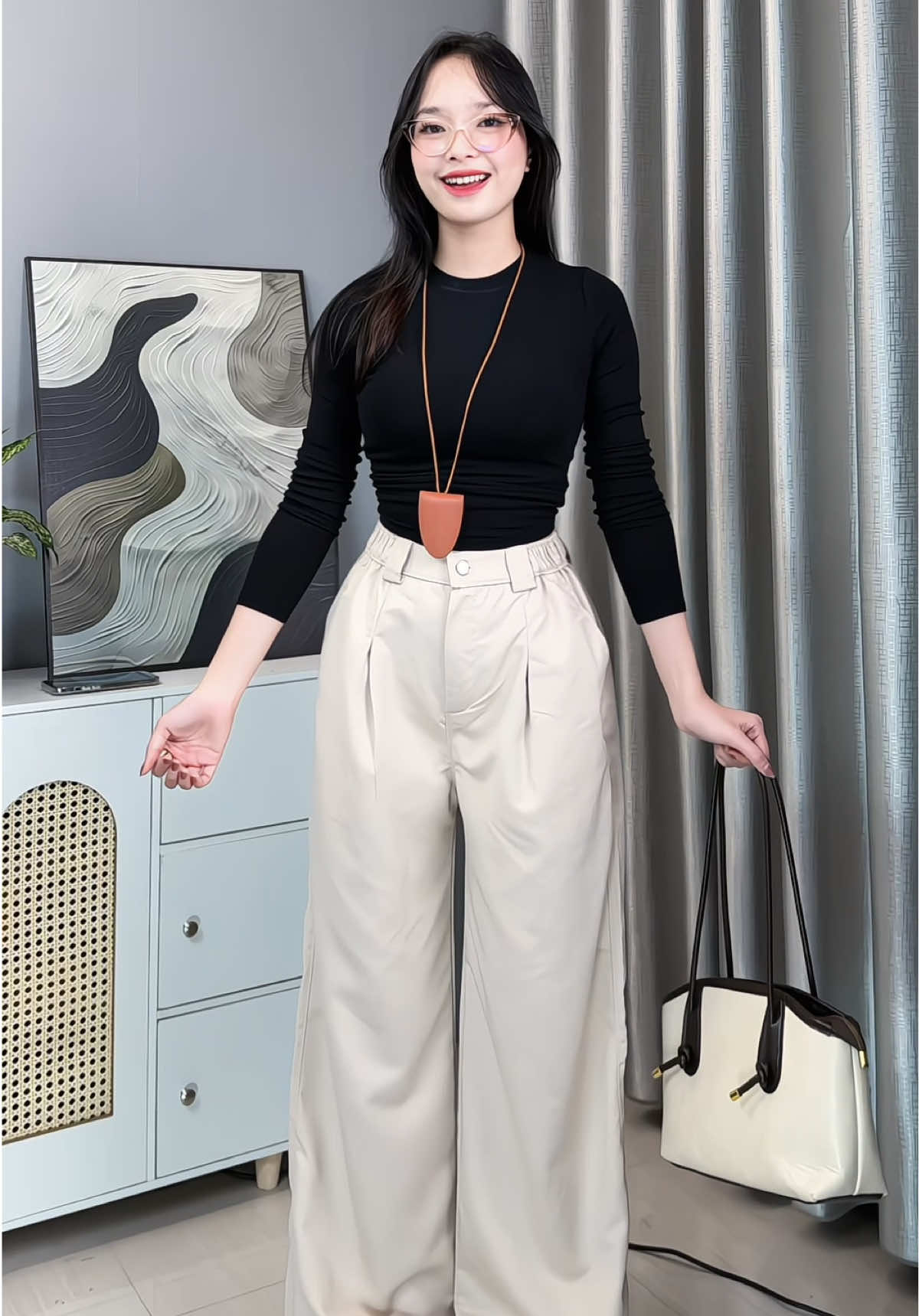 Quần kaki suông rộng chất vải mềm mịn #hiennguyen6666666 #thoitrangnu #quanongsuong #quanongrong #xuhuong 