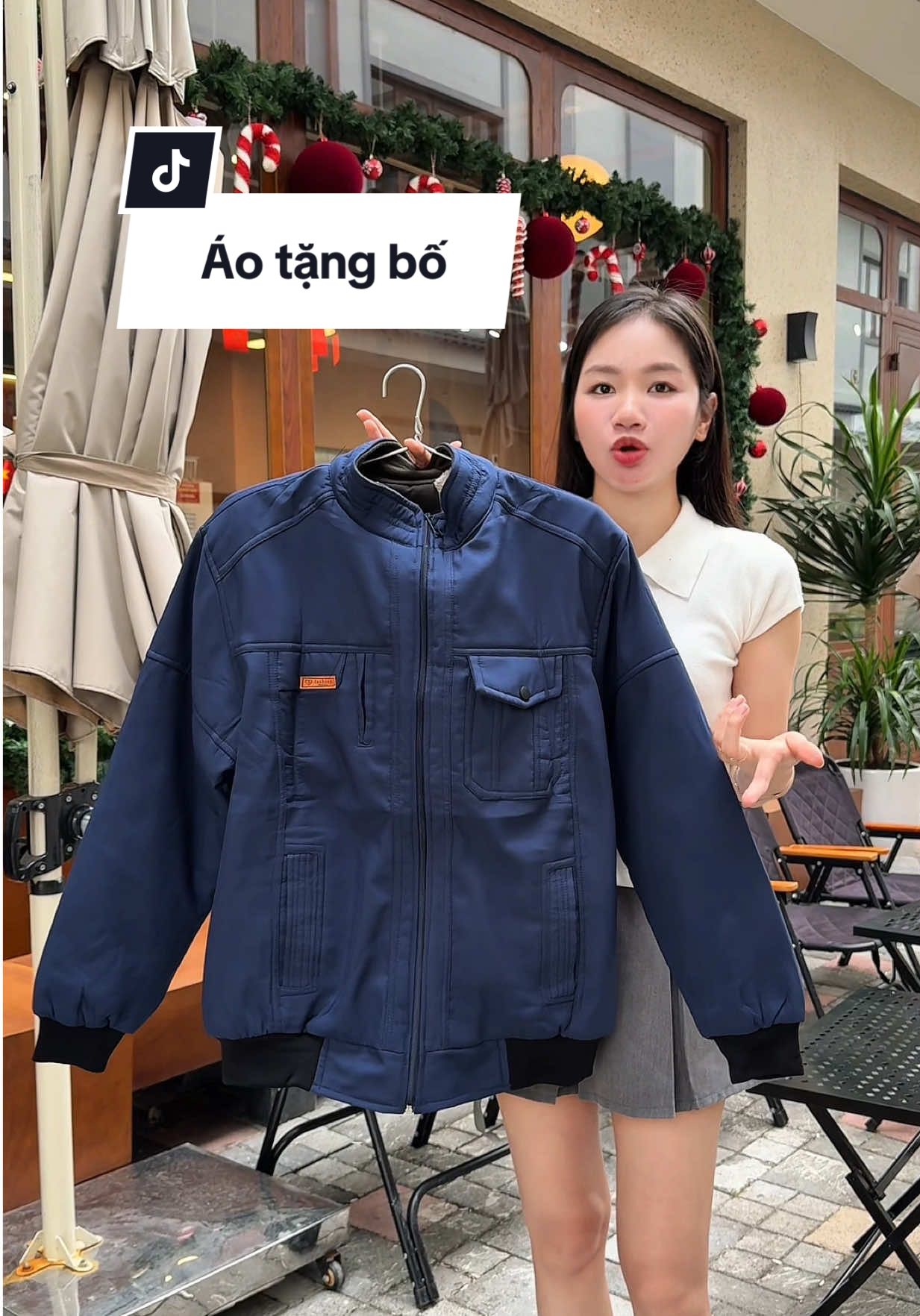 Áo khoác lót lông tặng bố đẹp mà siu ấmmm##dungmeocheck #aotangbo 