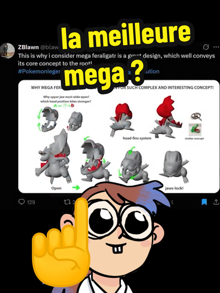 La meilleure mega evolution, c’est laquelle pour vous ? 🧐 moi j’avoue être très fan du concept pour Aligatueur ! 🩵  #pokemon #fusion #feraligatr #mega #avis 