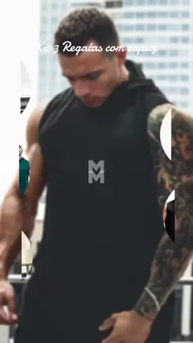 Kit 3 Regatas Masculinas Longline Dry com Capuz — Estilo e Conforto em Dobro! #regatamasculina #kit3peças #longline #modamasculina #roupas 