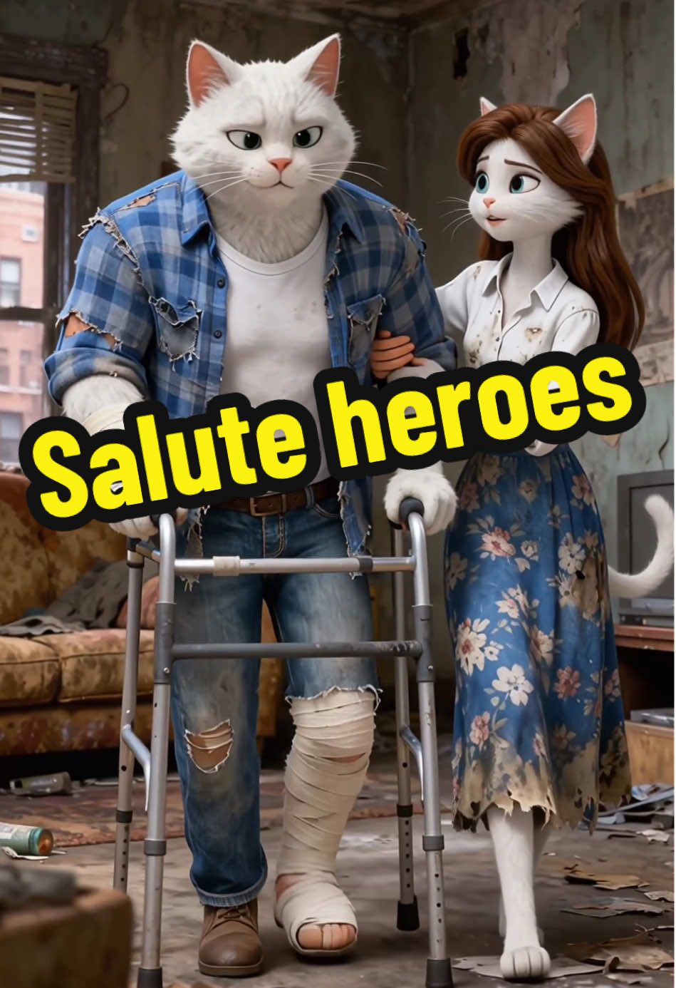 Salute the heroes#cat #fpy #hero 