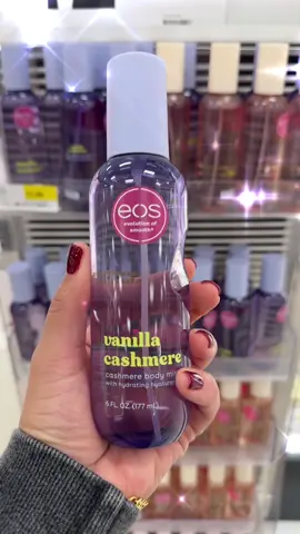 So excited  I found these!!! 🤍💜🩷🩵 Of course the Vanilla Cashmere is top tier, but I also got the Cocoa Cashmere. It smells sooo good 😍 @target @eos Products  #targetfinds #eos #eosbodymist #fragrance #fragrancetiktok 