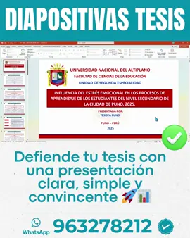 TU ENCARGATE DE PREPARARTE EMOCIONALMENTE, QUE NOSOTROS HACEMOS TU PRESENTACION PARA SISTENTAR TU TESIS 🎩📝 #tesis #unapuno #puno #tesista #lologre 