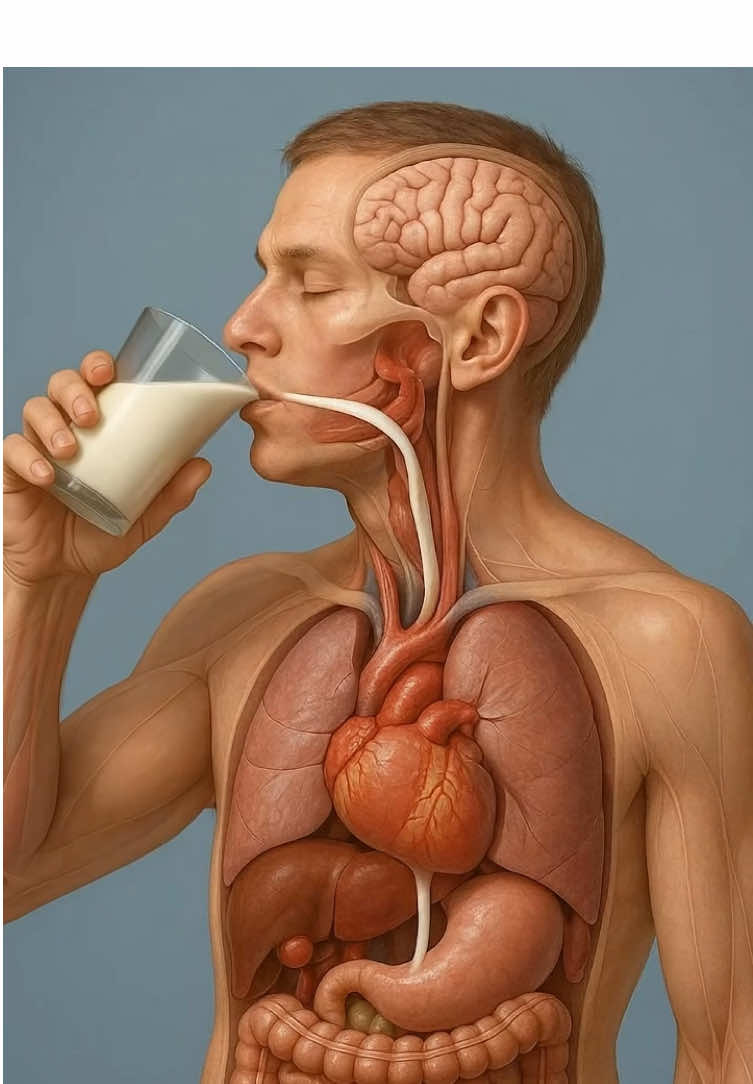 Wahr happens when you drink milk inside your body 😳😳#health #fyp #Science #health #viralvideo 