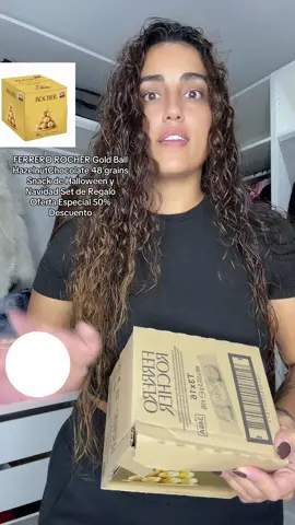 FERRERO ROCHER Gold Ball HazelnutChocolate 48 grains Snack de Halloween y Navidad Set de Regalo Oferta Especial 50% Descuento #descuentos #bombones #ferrerosrocher #ofertasimperdibles 