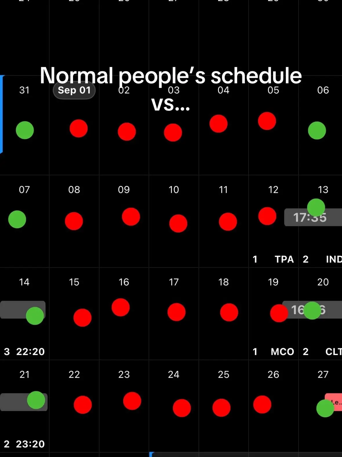 September + October have been rest, recovery, and refocusing months for me. I’m so grateful that this job allows such a flexible schedule to where I can take the time if I need it! You will never catch me at a 9-5 ever again, respectfully 🤭✈️ • • • #flightattendant #flightattendantlife #flightattendantschedule #cabincrew #aviation 