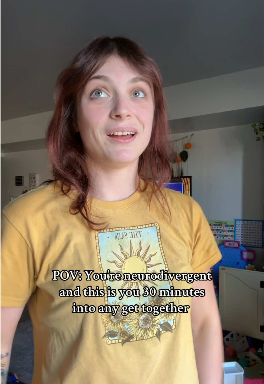 I’ll literally take any reason to walk out that door. The smallest reason and I’m gone. I think I left the curling iron on. #actuallyautistic #neurodivergent #autism #adulting #adhd 