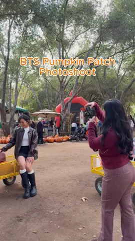 A little peek behind the glam at our pumpkin patch photoshoot! 🎃✨🧡 #impressionsvanity #behindthescenes #bts #halloween #pumpkinpatch