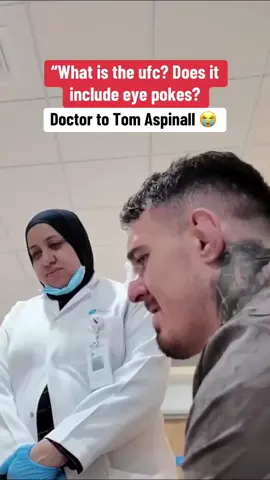 Doctor shined a phone flashlight into Tom Aspinall’s eye 😭 (Via @Tom Aspinall)  #UFC #mma #tomaspinall #ufctok 
