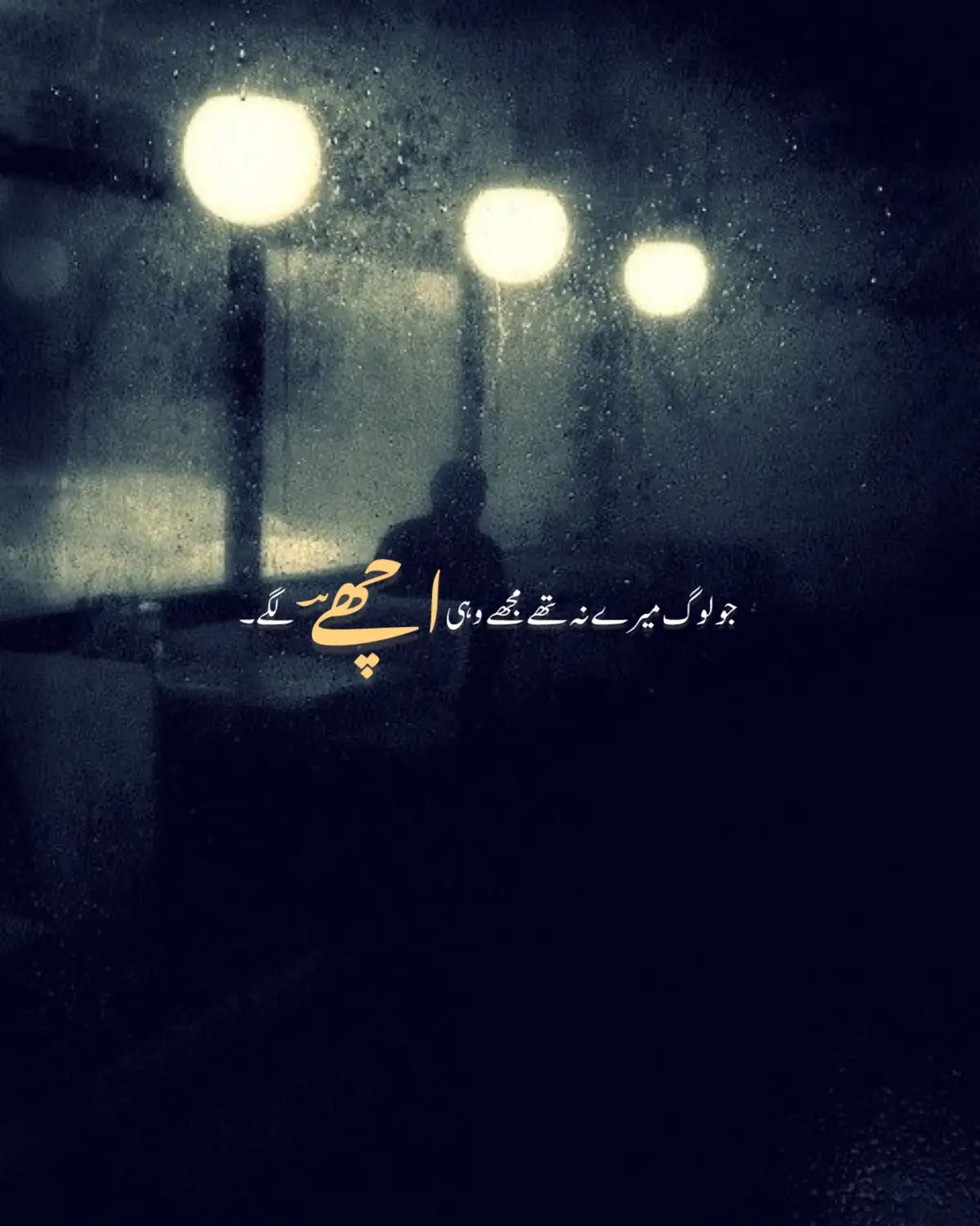 جو لوگ میرے نہ تھے مجھے وہی اچھے لگے۔🖤