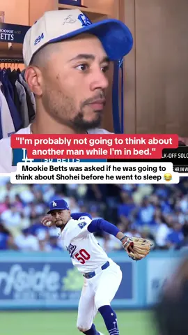 Mookie’s reaction to this question 😂 #WorldSeries #mookiebetts #losangelesdodgers #shoheiohtani 