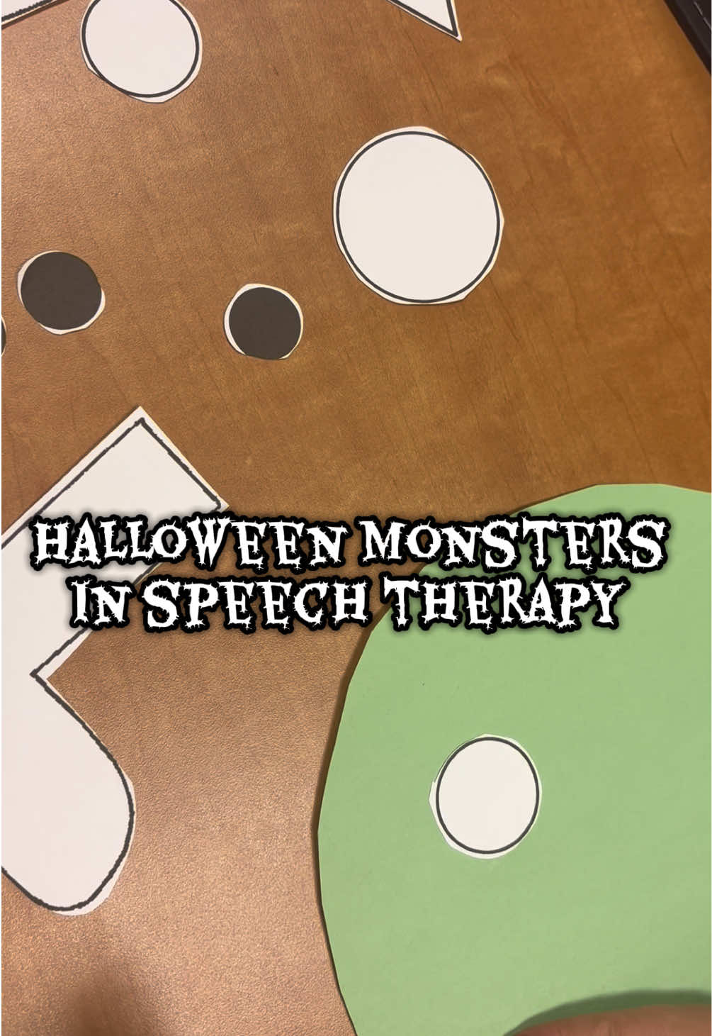 This week we are making halloween monsters in speech therapy!  #slp #speechtherapy #halloween #halloweencrafts 