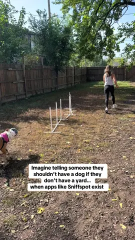 Imagine thinking dogs only deserve homes with yards when apps like Sniffspot make safe, private spaces easy to find 🫶 . . . #sniffspot #sniffspots #privatedogpark #reactivedogs #privateyard 