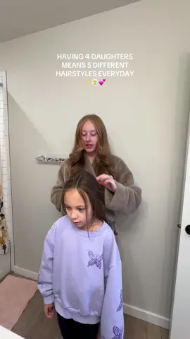 Daily hair 🫡 #fyp #girlmom #momof4 #girlshair #cutehairstyles 