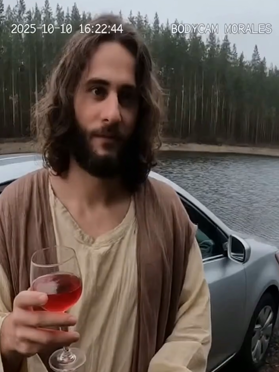 Kontrola policyjna #Jezus #woda #policja #pościg #humor