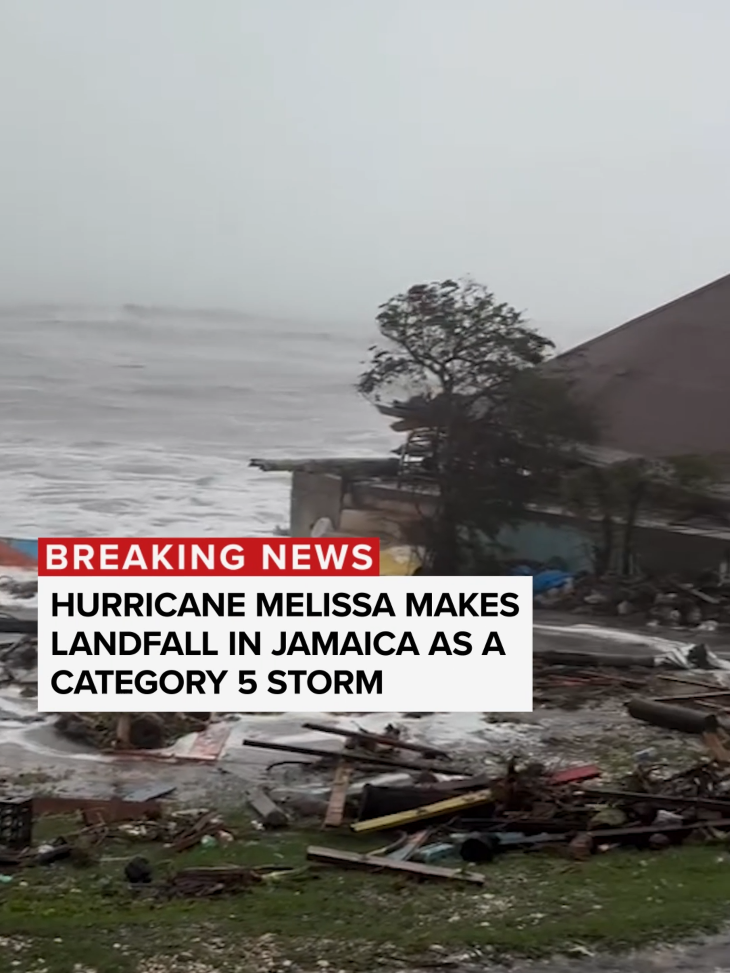 Hurricane Melissa has made landfall in Jamaica as a Category 5 hurricane — one of the most powerful hurricane landfalls on record in the Atlantic basin. #hurricane #jamaica #weather #news #abcnews