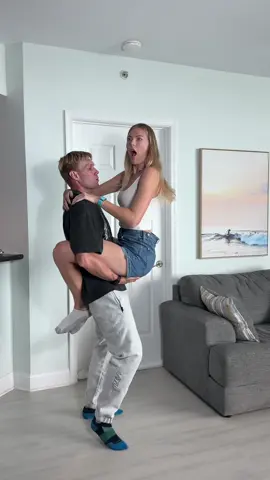 I think I actually messed up my back 🤣 #comedy #couples #prank #fyp #wife 