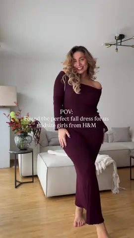 Day 5 🍂 | 30 Days of Autumn Outfits – Midsize Edition 🤎 POV: Found the perfect fall dress for us midsize girls from @H&M — feminine, cozy & actually flattering 😍 Sorry Girls! This dress deserves a post 😍 ✨ filmed this one a little earlier, so yes — still with my old hair color😅 This look is giving Pinterest fall dreams 🍁🤎 Save and follow me for your next outfit inspo 🥰 #falloutfits #midsizefashion #autumnoutfitideas #ootdfall #midsizegirl #pinterestvibes #hm #outfitideas #falldress #viralhmdress #viral #fyp #falloutfitinspo #size42 #midsizestyleinspo