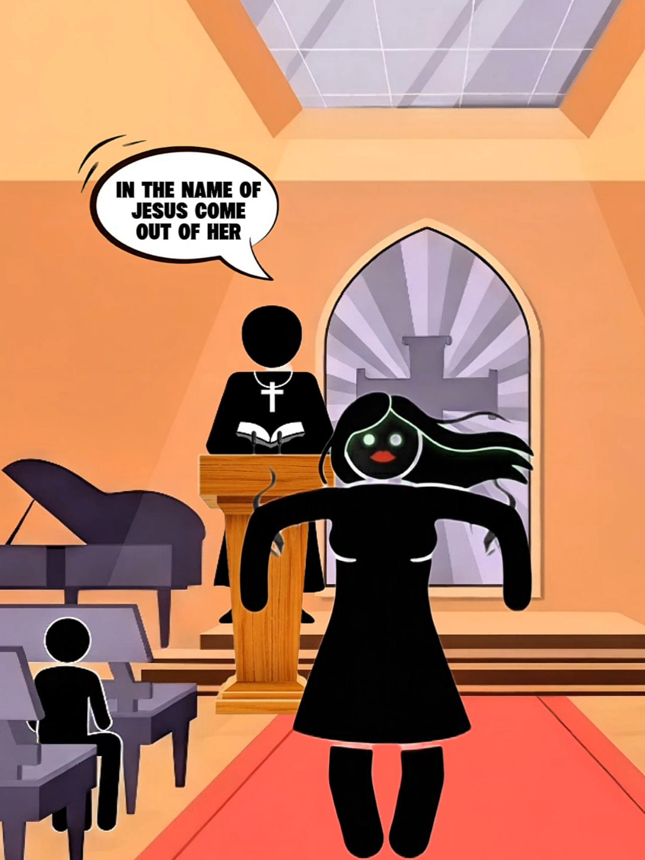 A girl possessed in a church #analoghorror #analoghorror #horrortok #real #truestory 