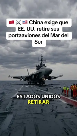 China advierte que responderá militarmente si los buques estadounidenses no abandonan el Mar del Sur. Washington afirma que sus operaciones seguirán. #China #EEUU #MarDelSur #Militar #UltimaHora