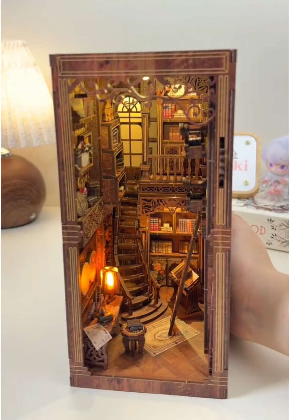 You just built an antique library ⏳📚🔨 #diyproject #miniature #booknook #diyideas #bookshelf 