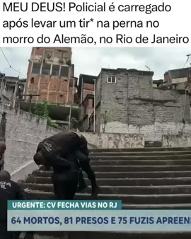 Em meio ao caos e à correria, tem heróis que não desistem. 💪🚓 Mesmo ferido, o policial seguiu firme na missão. Respeito máximo! 🙏🔥” #ComplexoDaPenha #OperaçãoNoRio #ForçaPolicial #HeróisDeFarda #Superação      ---