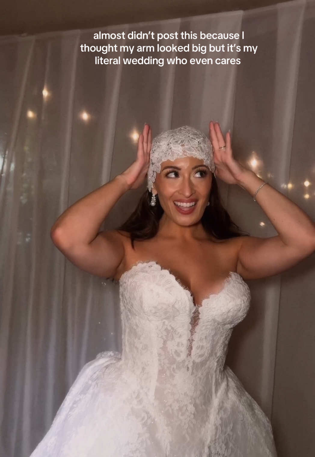 No literally who cares!!!  #bride #octoberbride #weddingdress #2025bride 