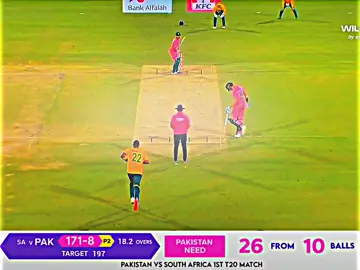 Pakistan Vs South Africa 1st T20 Match Last Over Full Drama 26 Runs Needs in 10 Balls🔥🔥__//______😍😵🔥🎧#growmyaccount #cricketlover #highlights #foryou #fyp 