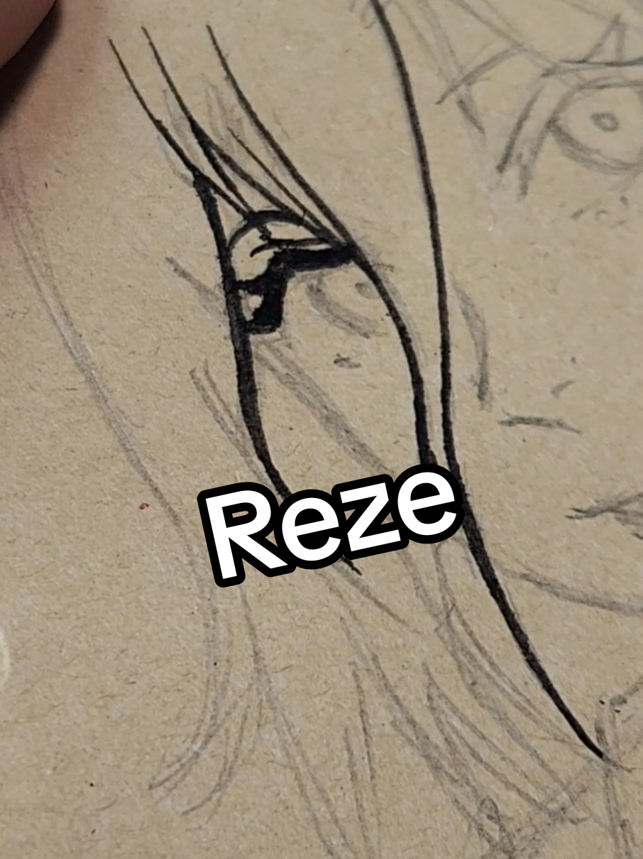 Respuesta a @kexby4 reze dibujando a este personaje de #chansawman #anime #reze #boceto #lineart 