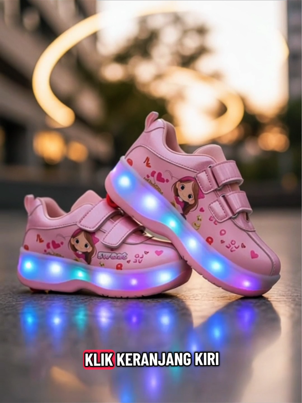 sepatu roda LED anak #sepatu 
