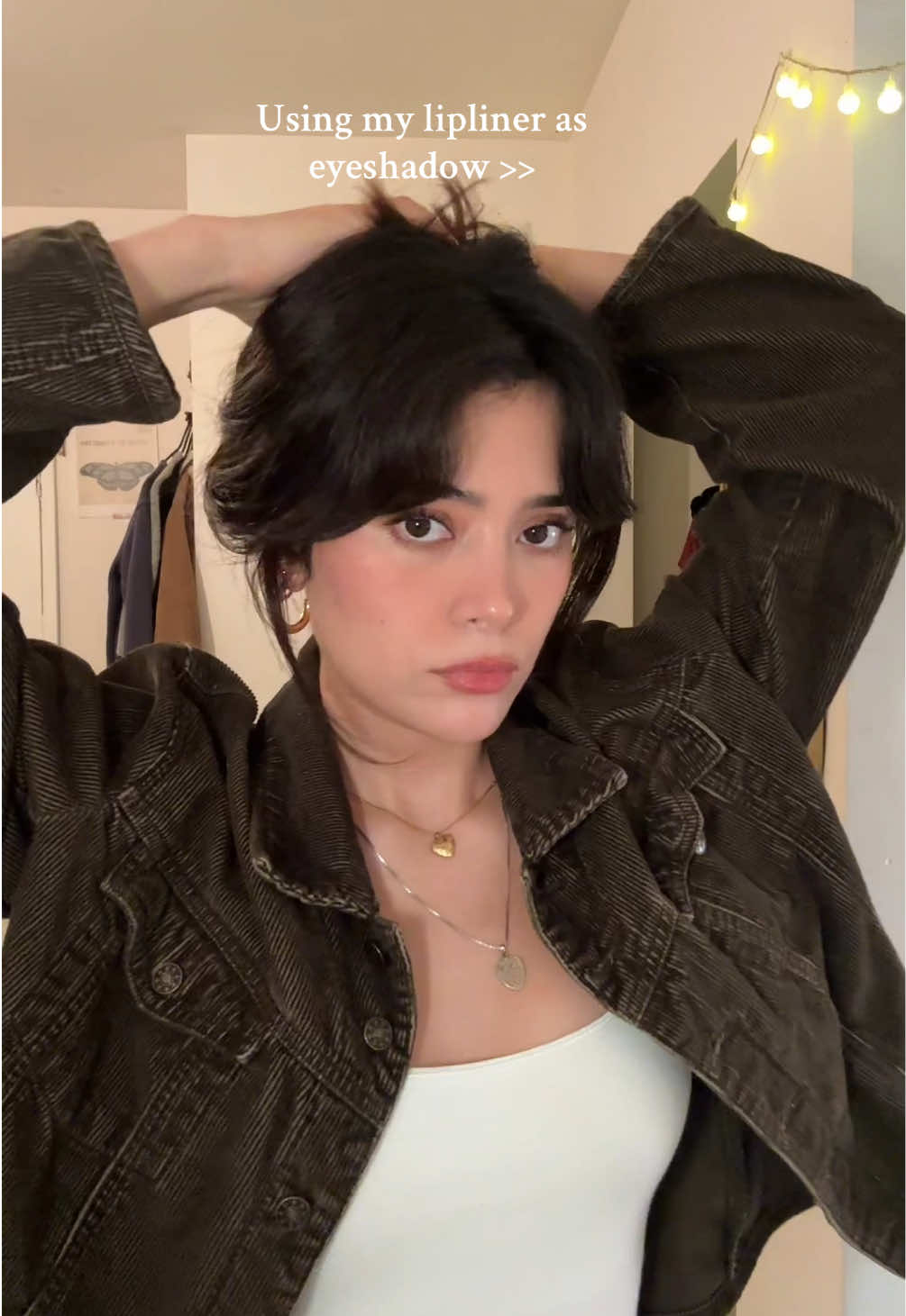 I WILL get my money’s worth when it comes to my products 🙂‍↕️ @Saie lipliner and blush  @Benefit Cosmetics lip stain  @Milani Cosmetics mascara  @Charlotte Tilbury pressed powder  #makeup #makeuptutorial #makeuphacks #grwmmakeup #naturalmakeup 