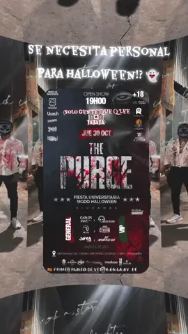 #Halloween 🎃✨ 30 de Octubre nos vemos ahi con toda la energia!  🔥 @Farras Espoch Entertainment #lamejorfiestadetodas #thepurge 