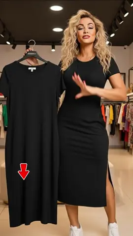 Vestido midi com fenda lateral e bolso. #promocaotiktok #roupafeminina #tiktokviral #vestidomidi #vestido  @Luna Shop 