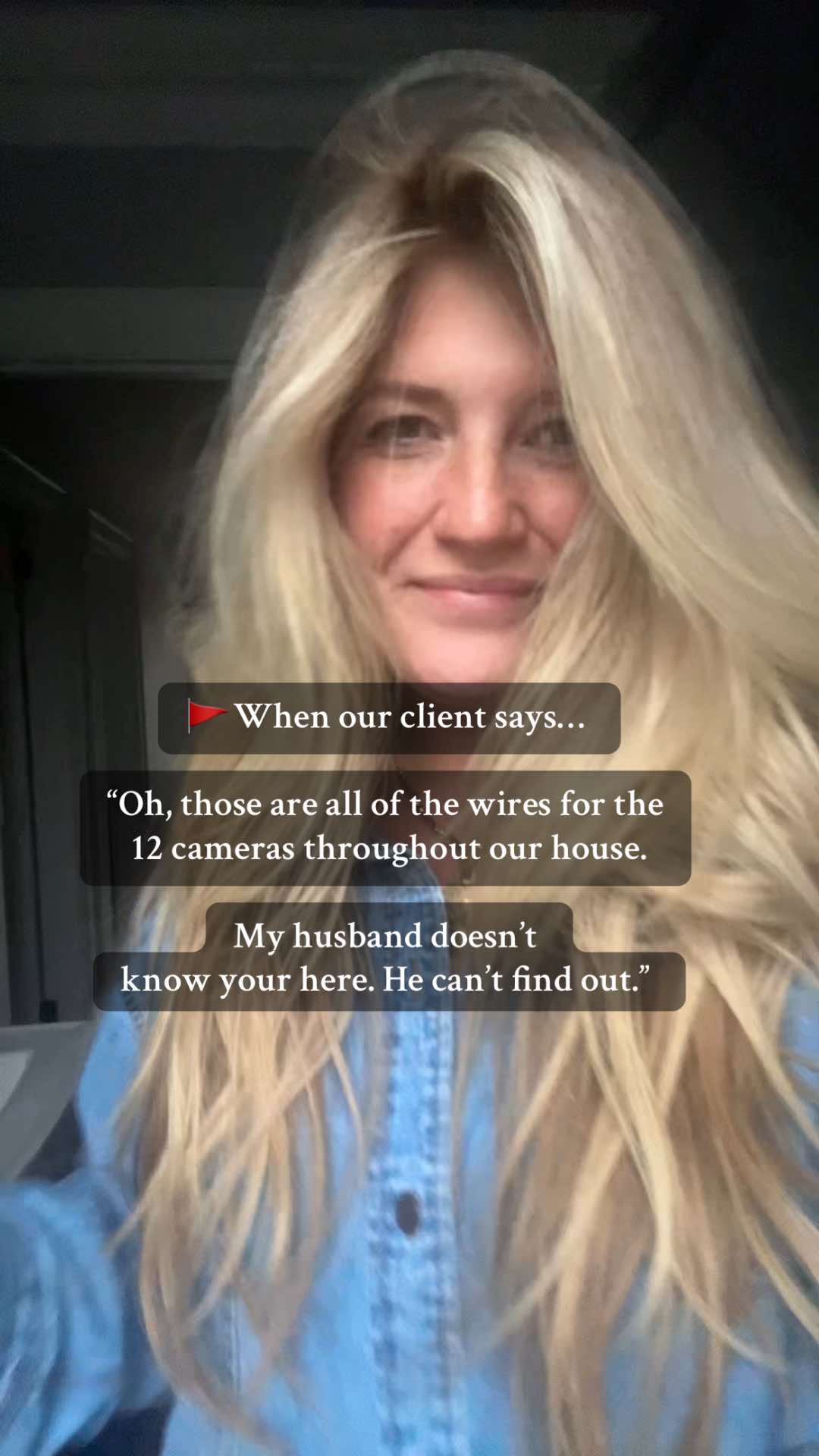 🚩TRUE STORY I wish I was lying but this could have been a Seinfeld episode. We were hired for an In Home Consultation but sworn to secrecy because her husband did NOT want us there.  FUN FACT: We didn’t find that out until I asked her what all of the wires on the floor were for… cameras! 🤦🏼‍♀️📸 Of course he saw us unloading our car full of pillows and immediately called her. We threw those pillows inside as fast as we could and raced out of there. 🏃‍♀️💨 #interiordesignadvice #interiordesignbusiness #entrepreneurialmindset #funnystory #businesstip 
