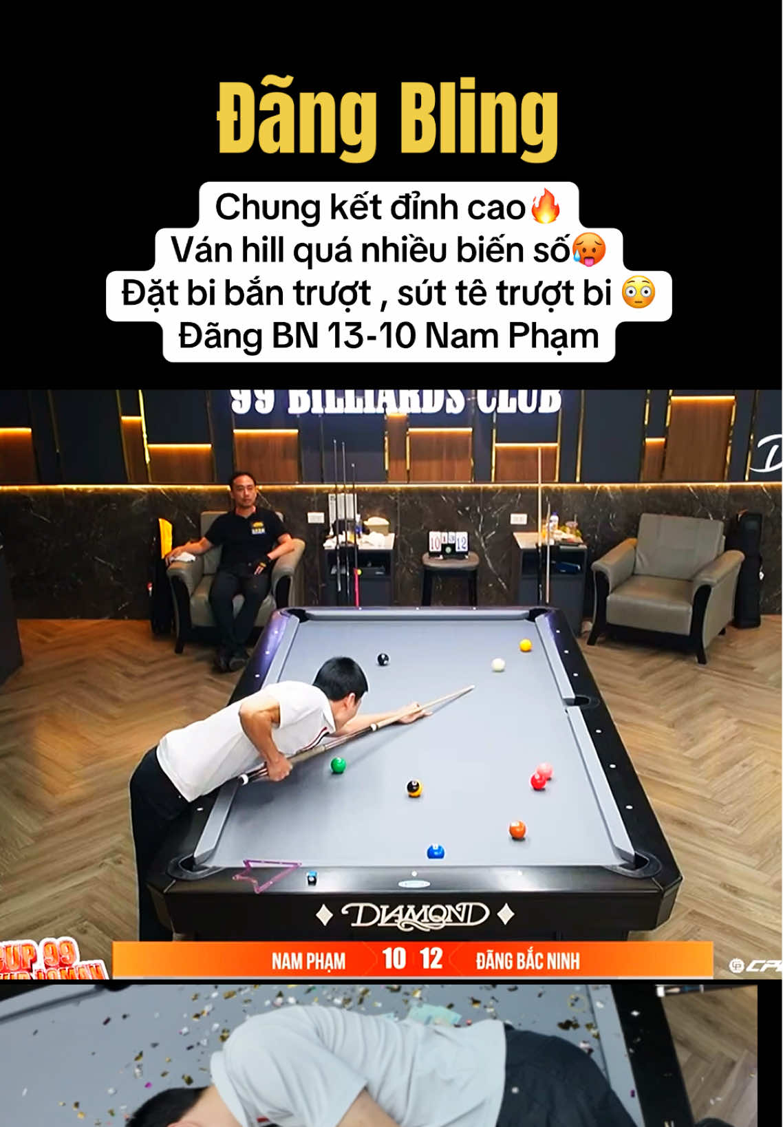 Đãng Bắc Ninh xuất sắc lên ngôi vô địch  Lụm tiền 😆 #dangbacninh #nampham #99bacninh #billiards #thinhhanh 