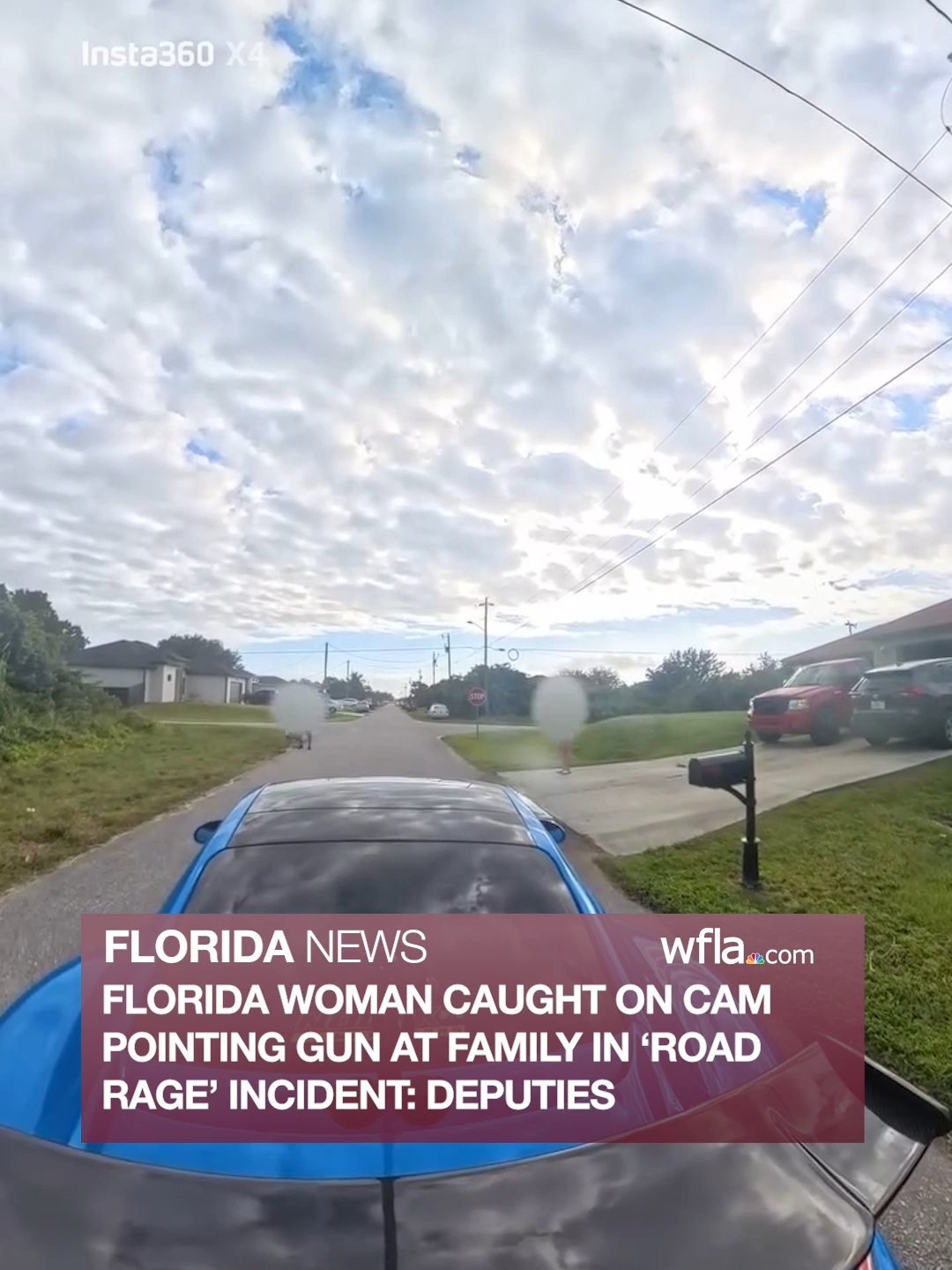 CAUGHT ON CAMERA: A Florida woman was seen pointing a gun at a family in a 