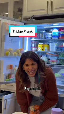 I don’t think he like my new fridge setup 😂 #prank #fridgeorganization 