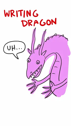 Writing dragon🖋️🐉✨#dnd #dragon #books #writing #animation