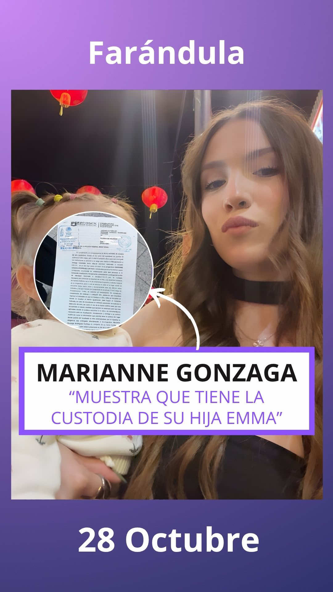 MARIANNE gonzaga tiene la custodia de su hija EMMA #mariannegonzaga #emma 