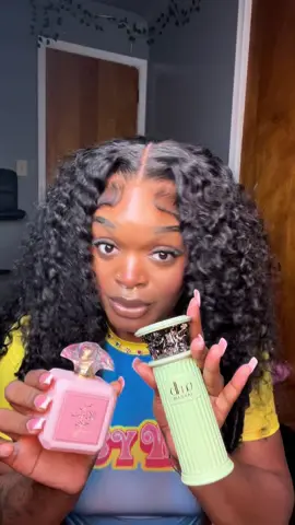 I love pink but the green one is definitely the main character😩🤏🏽 #pistachio #arabicperfumes #viralperfume #tiktokmademebuyit #baddieonnabudget 