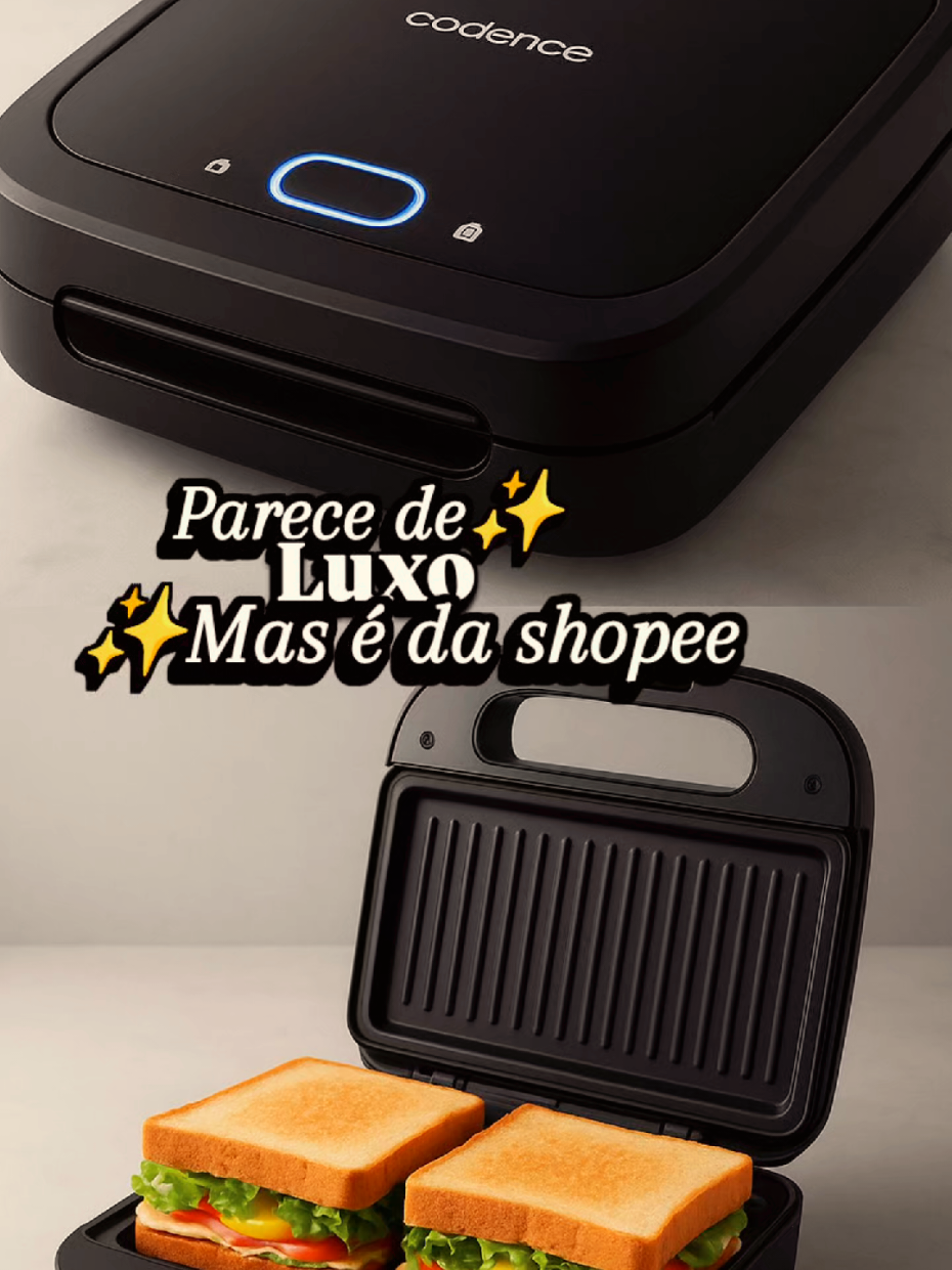 Sanduicheira Elétrica Misteira Multifunções/SAN400 Preto -Cadence. Gostou?🤩 comente