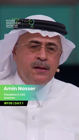 At #FII9,  Amin Nasser, President & CEO, @aramco, highlighted that after earlier skepticism, policy shifts now recognize oil and gas as an essential and growing part of the global #energy mix.  Watch the #livestream: link in bio   #KeyToProsperity #Aramco