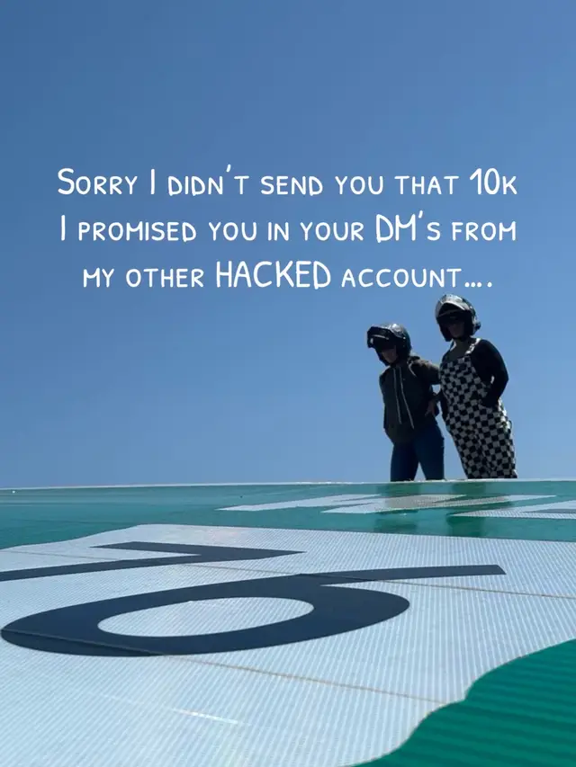 I would NEVER message anyone- asking for money OR saying some stupid stuff about sending you money. Please report these fake accounts! I feel so bad for the people getting these messages. It’s very frustrating.  #hacked #fake #dontfallforit 